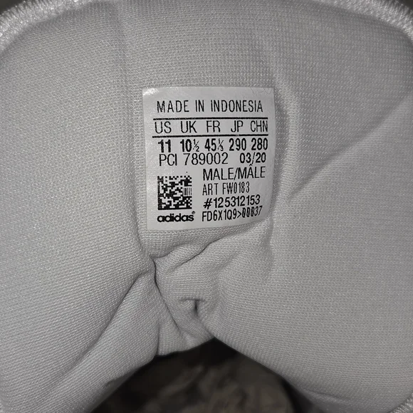 Top 10 RB Adidas Gray and White High-Top Sneakers - Picture 3 of 7